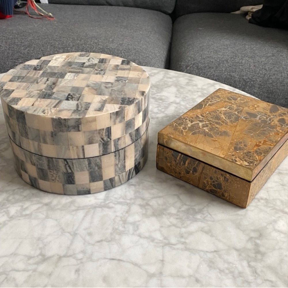 CB2 Resin Round Decorative Box - Picture 11 of 11
